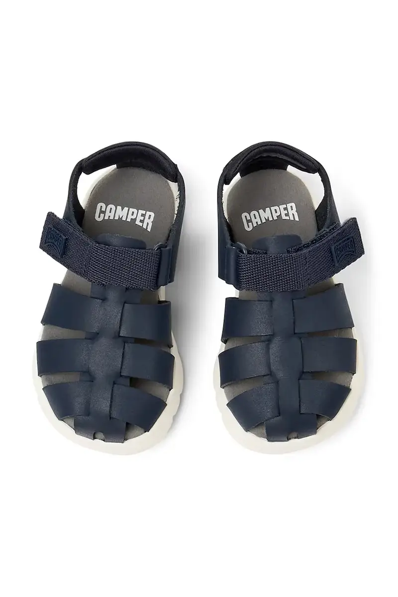 sandali in pelle bambino/a colore blu miniatura 4