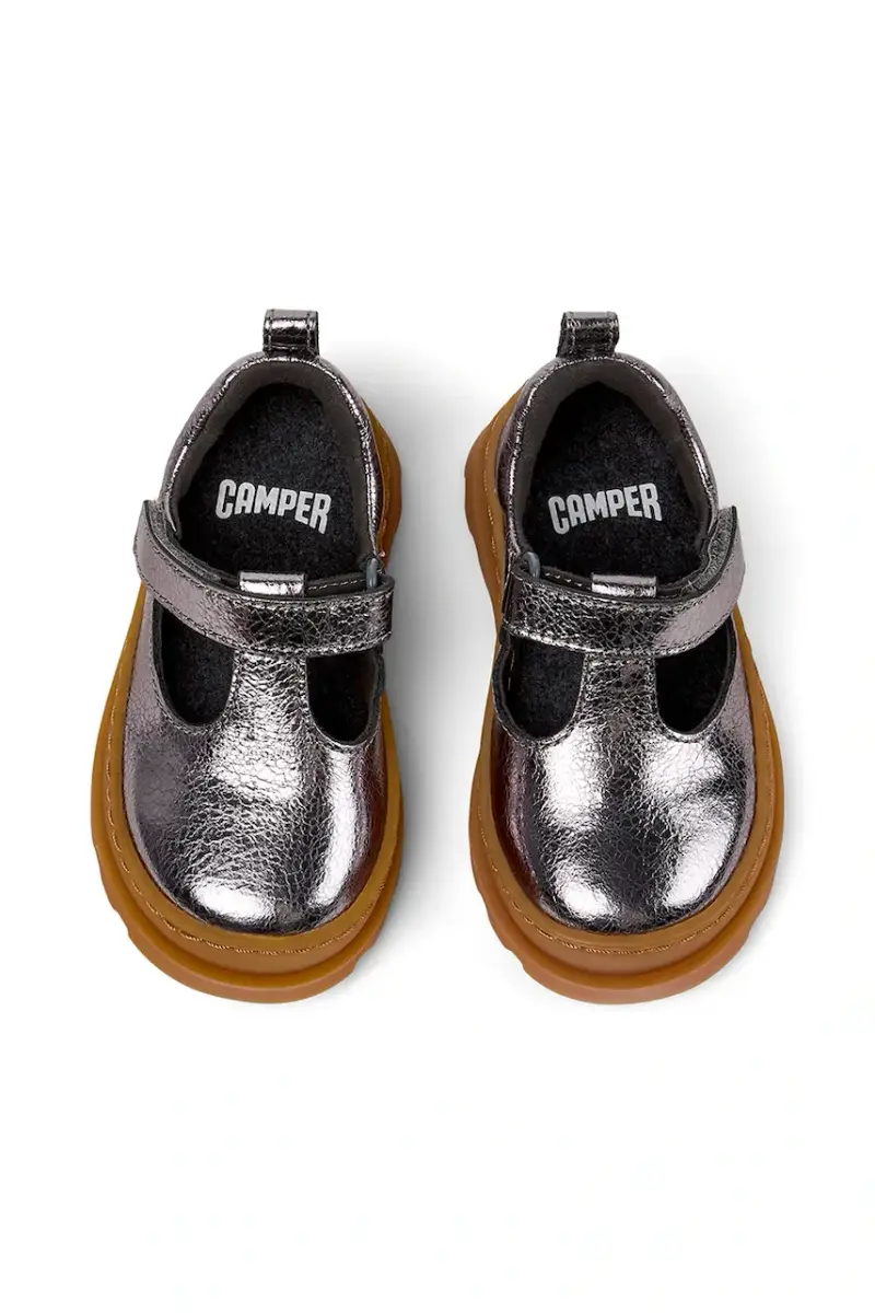 scarpe basse in pelle bambini Brutus FW colore argento K800656 miniatura 4