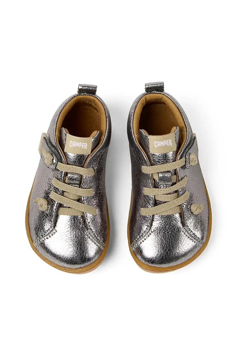 scarpe basse in pelle bambini colore blu Argento miniatura 4