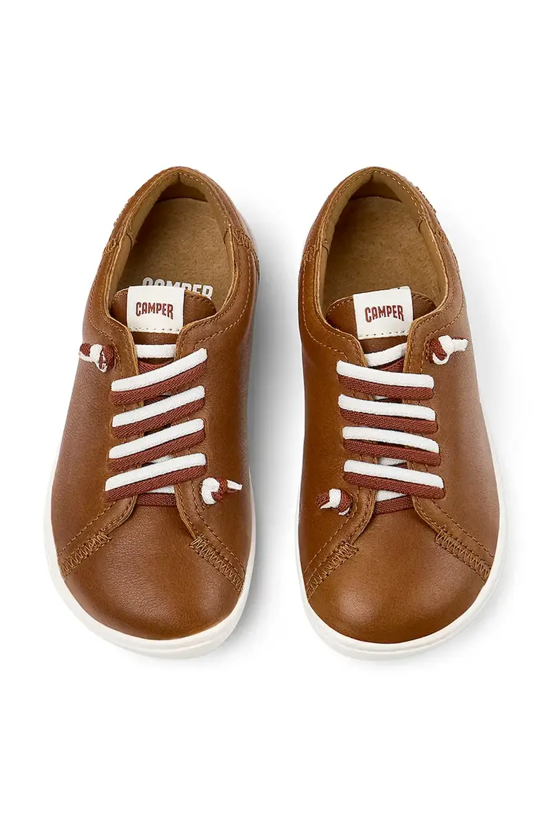 scarpe basse in pelle bambini Marrone miniatura 4