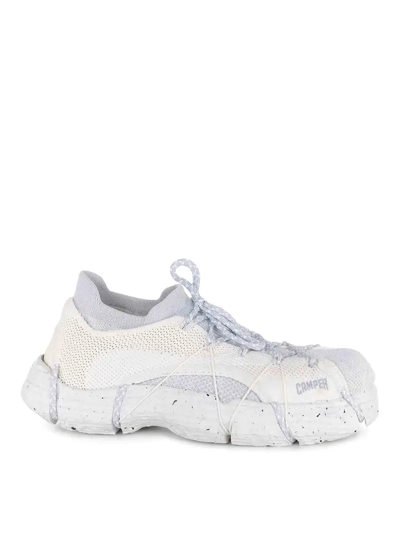 Sneaker fatte di miscela in tessuto Bianco