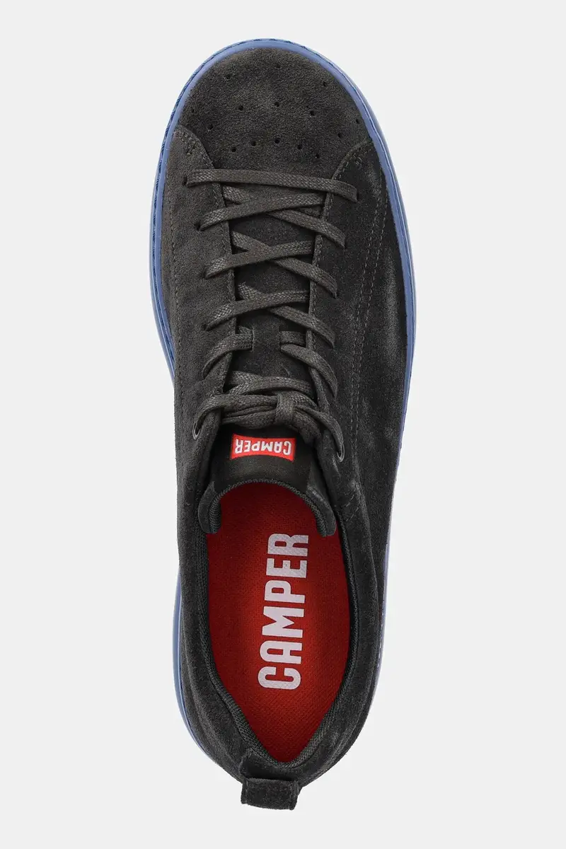 sneakers in camoscio Runner Four colore grigio K100226-146 miniatura 4