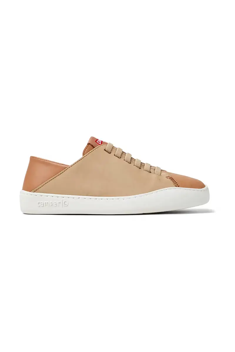 sneakers in pelle TWS colore beige K201670-007 miniatura 2