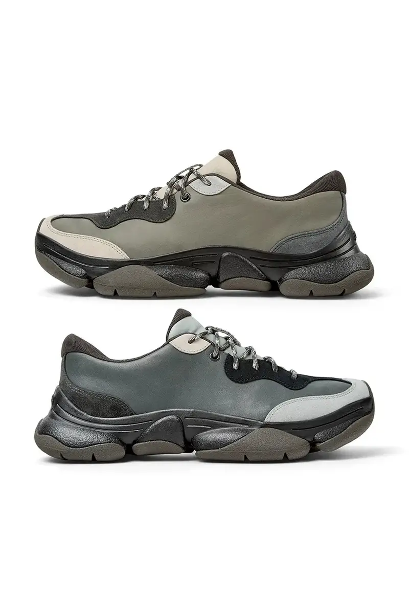 sneakers in pelle TWS uomo colore grigio K101068-005 miniatura 4