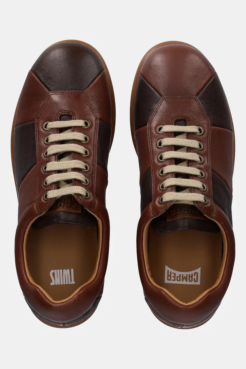 sneakers in pelle TWS uomo colore marrone K101043-002 miniatura 2