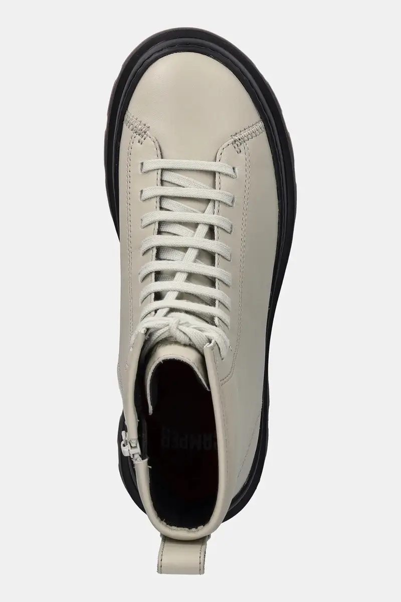 stivaletti alla caviglia in pelle Brutus+ donna colore beige K400816-004 miniatura 4