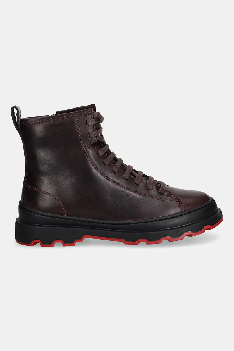 stivaletti alla caviglia in pelle Brutus+ donna colore granata K400816-003 miniatura 2