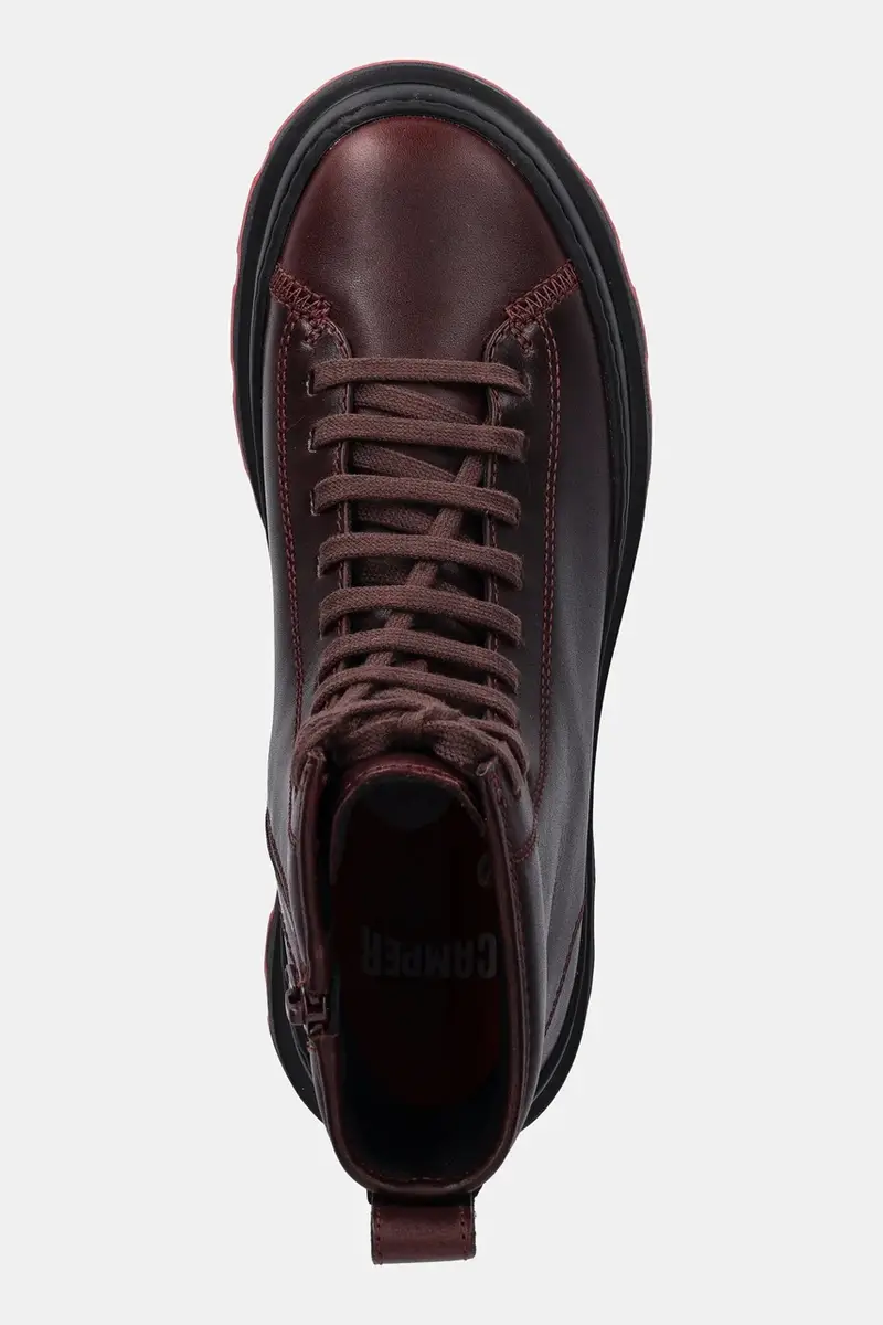 stivaletti alla caviglia in pelle Brutus+ donna colore granata K400816-003 miniatura 4