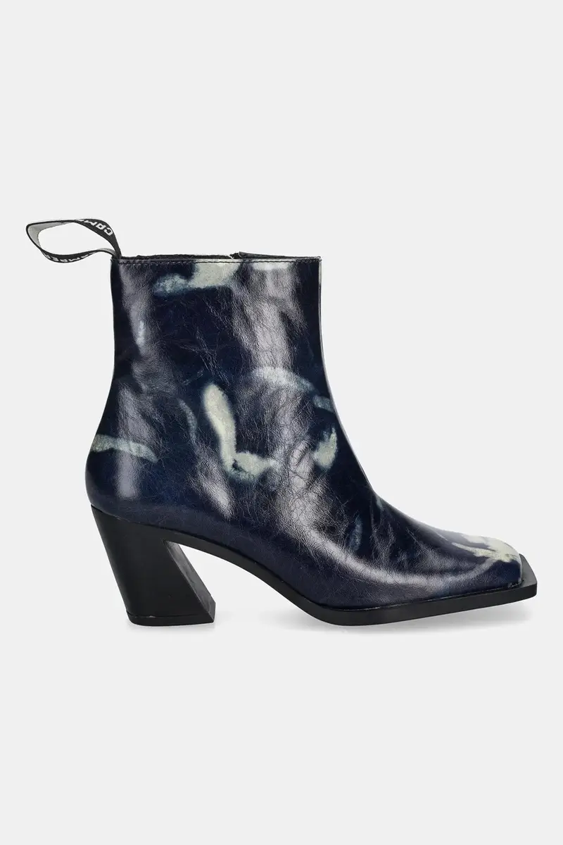 stivaletti alla caviglia in pelle Karole donna colore blu K400831-001 miniatura 2