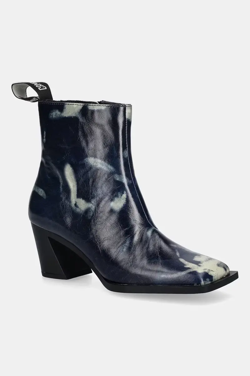 stivaletti alla caviglia in pelle Karole donna colore blu K400831-001