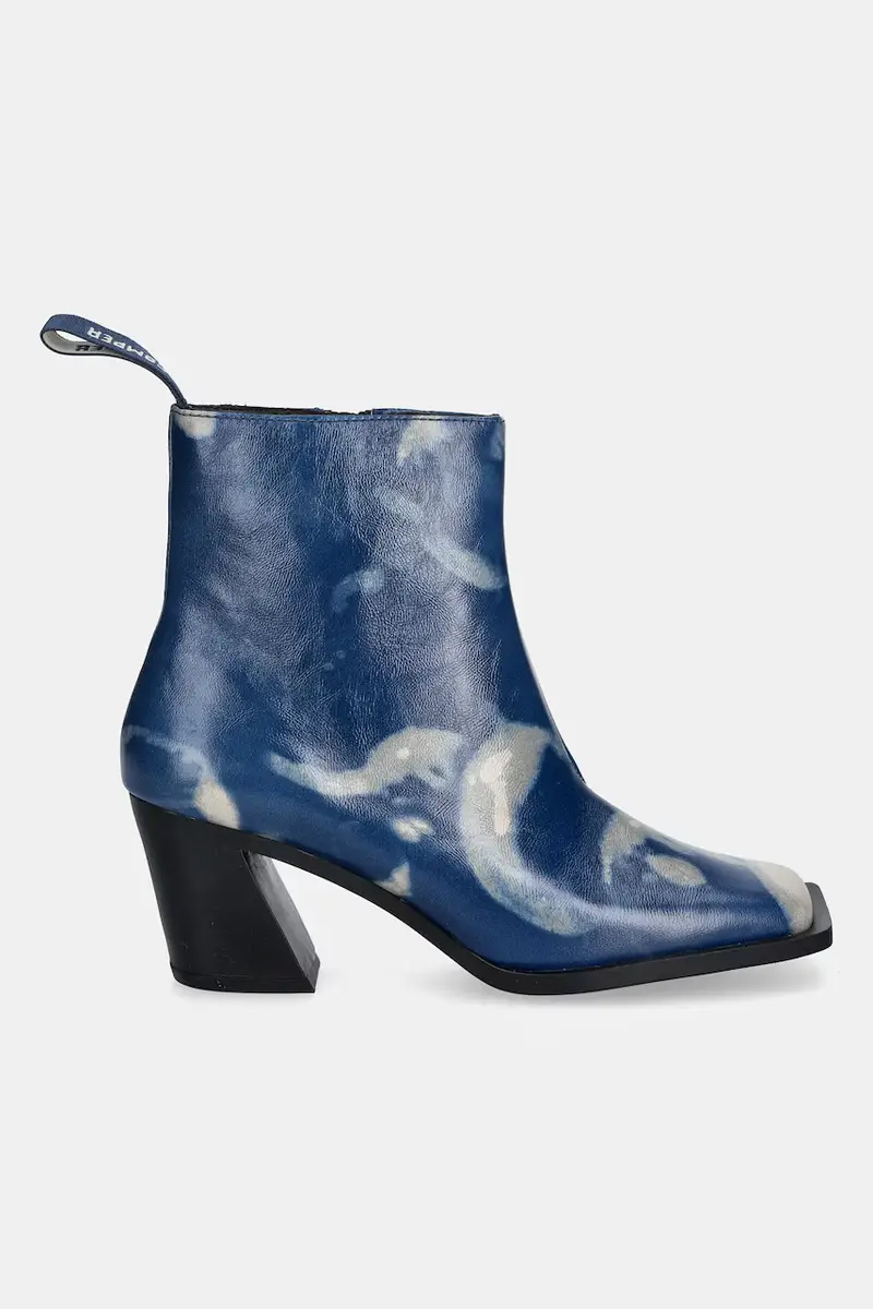 stivaletti alla caviglia in pelle Karole donna colore blu navy K400831-002 miniatura 2