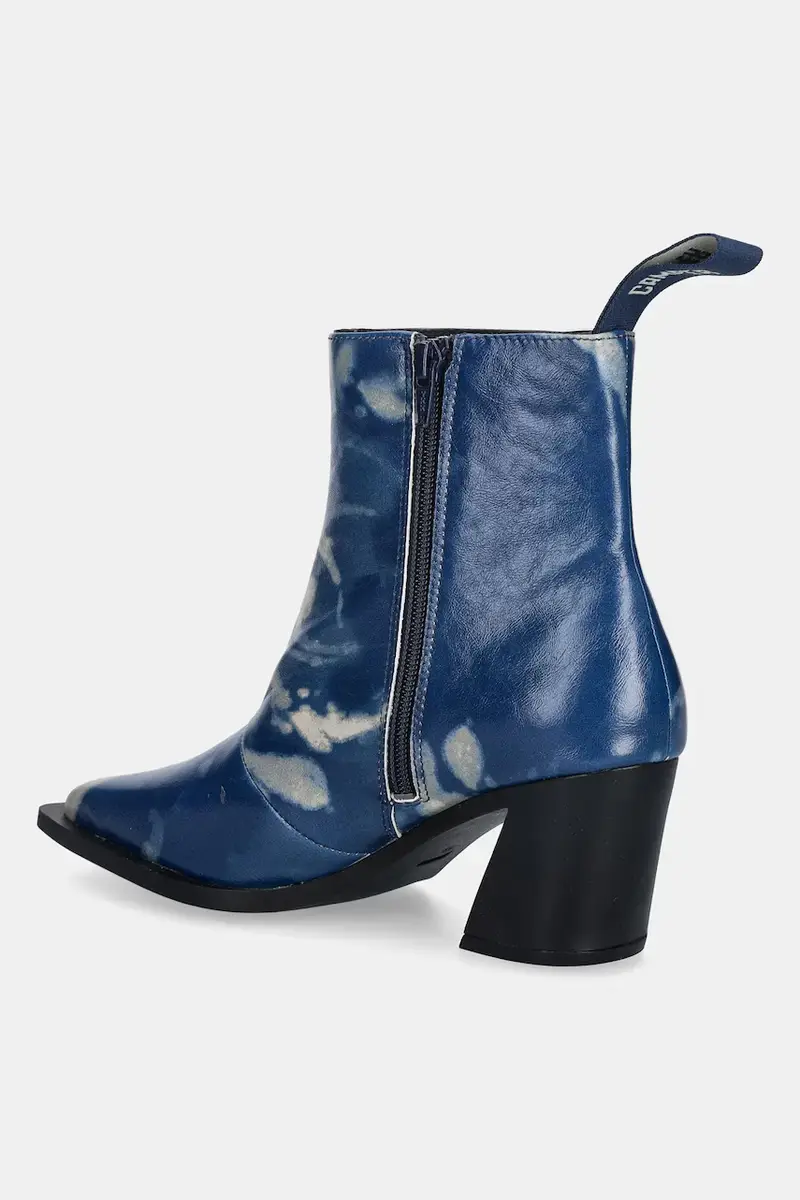 stivaletti alla caviglia in pelle Karole donna colore blu navy K400831-002 miniatura 3