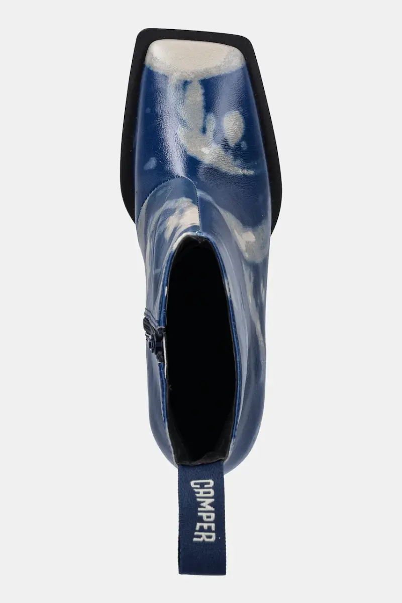 stivaletti alla caviglia in pelle Karole donna colore blu navy K400831-002 miniatura 4