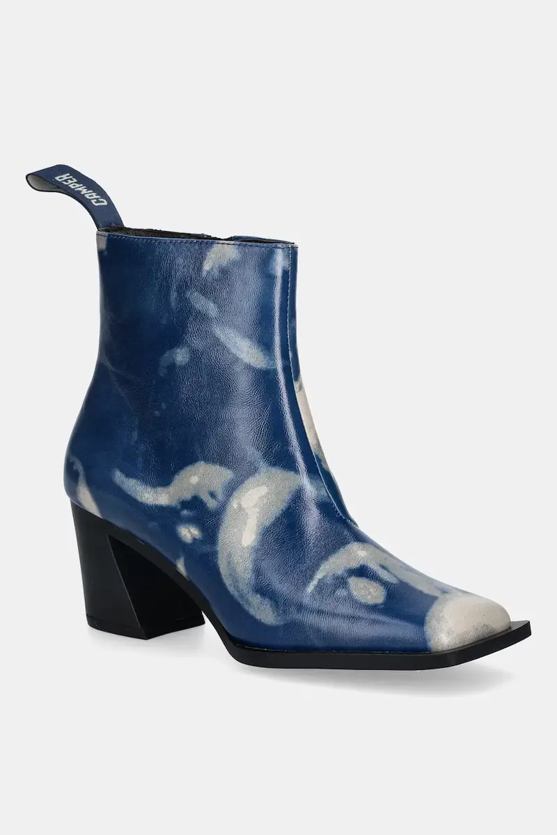 stivaletti alla caviglia in pelle Karole donna colore blu navy K400831-002