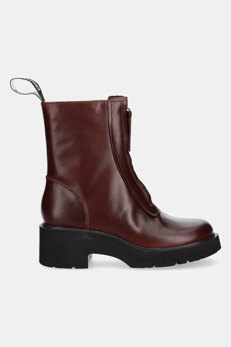 stivaletti alla caviglia in pelle Milah donna colore marrone K400776-007 miniatura 2