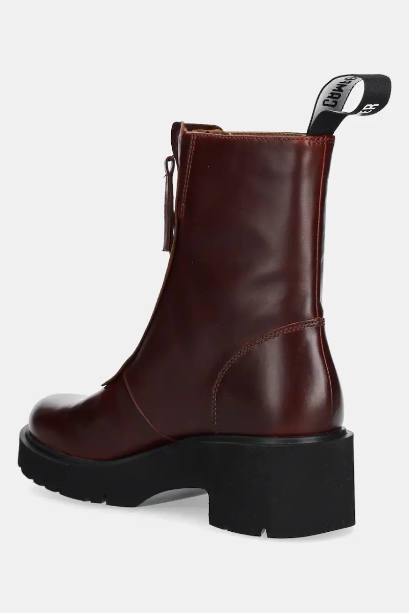 stivaletti alla caviglia in pelle Milah donna colore marrone K400776-007 miniatura 3