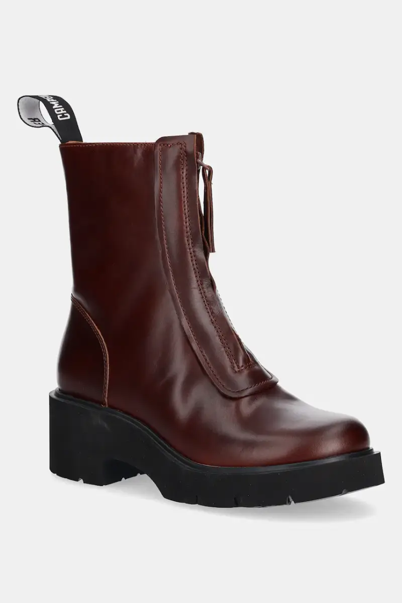 stivaletti alla caviglia in pelle Milah donna colore marrone K400776-007