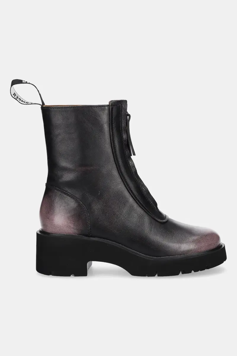 stivaletti alla caviglia in pelle Milah donna colore nero K400776-008 miniatura 2