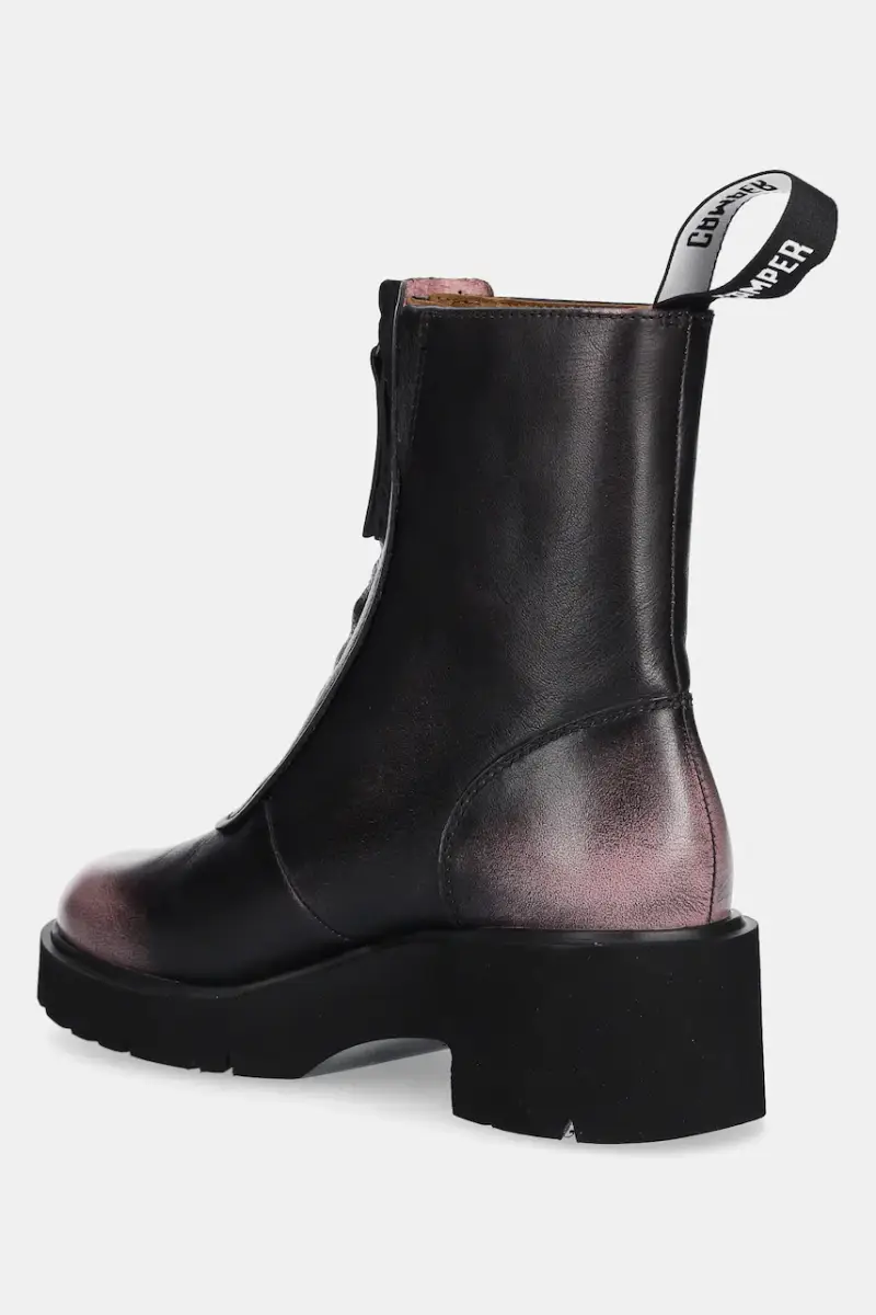 stivaletti alla caviglia in pelle Milah donna colore nero K400776-008 miniatura 3