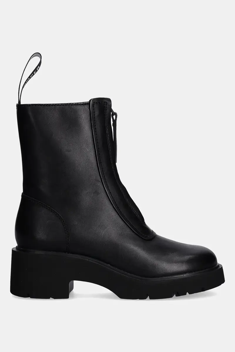 stivaletti alla caviglia in pelle Milah Nero miniatura 2