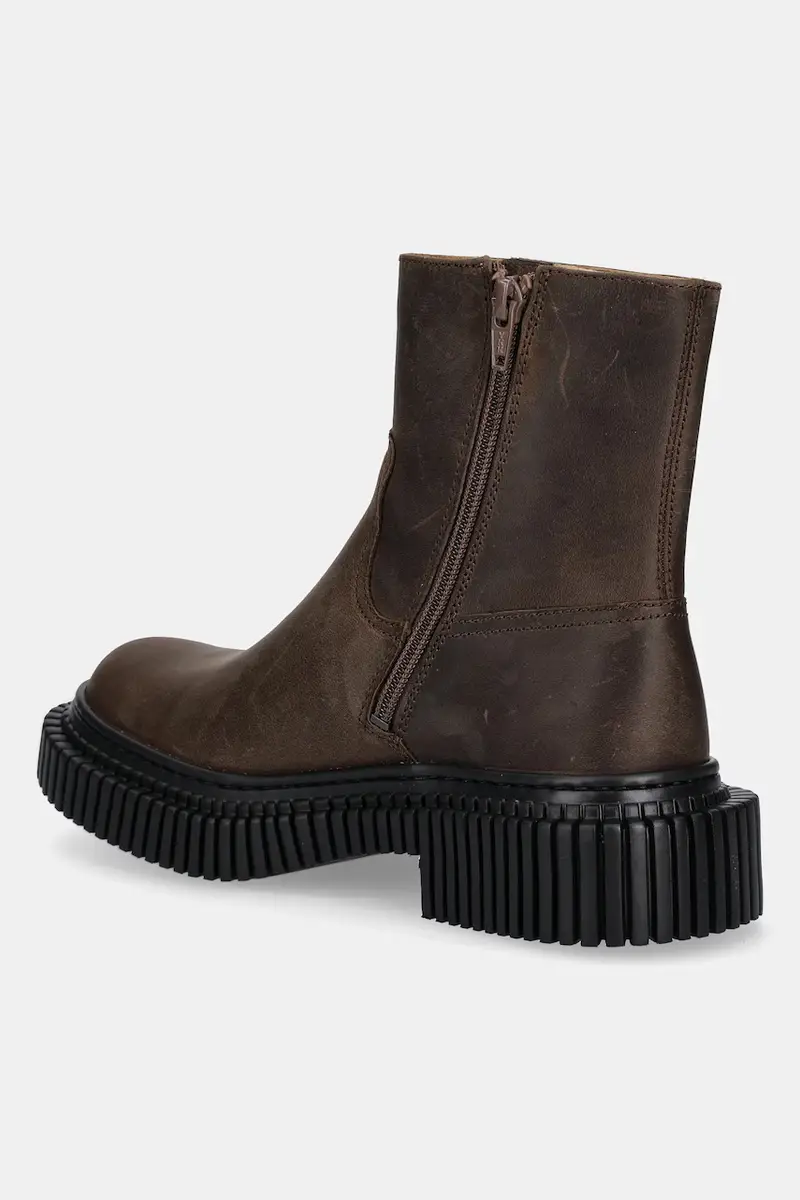 stivaletti alla caviglia in pelle Pix Berlin donna colore marrone K400809-002 miniatura 3