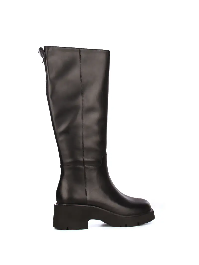 Camper - Stivali in pelle nera con suola chunky miniatura 3
