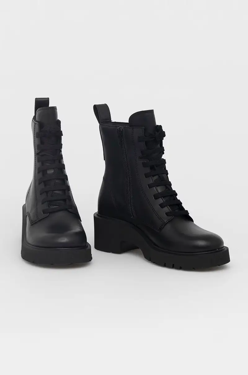 stivali da motociclista in pelle Milah donna Nero miniatura 2