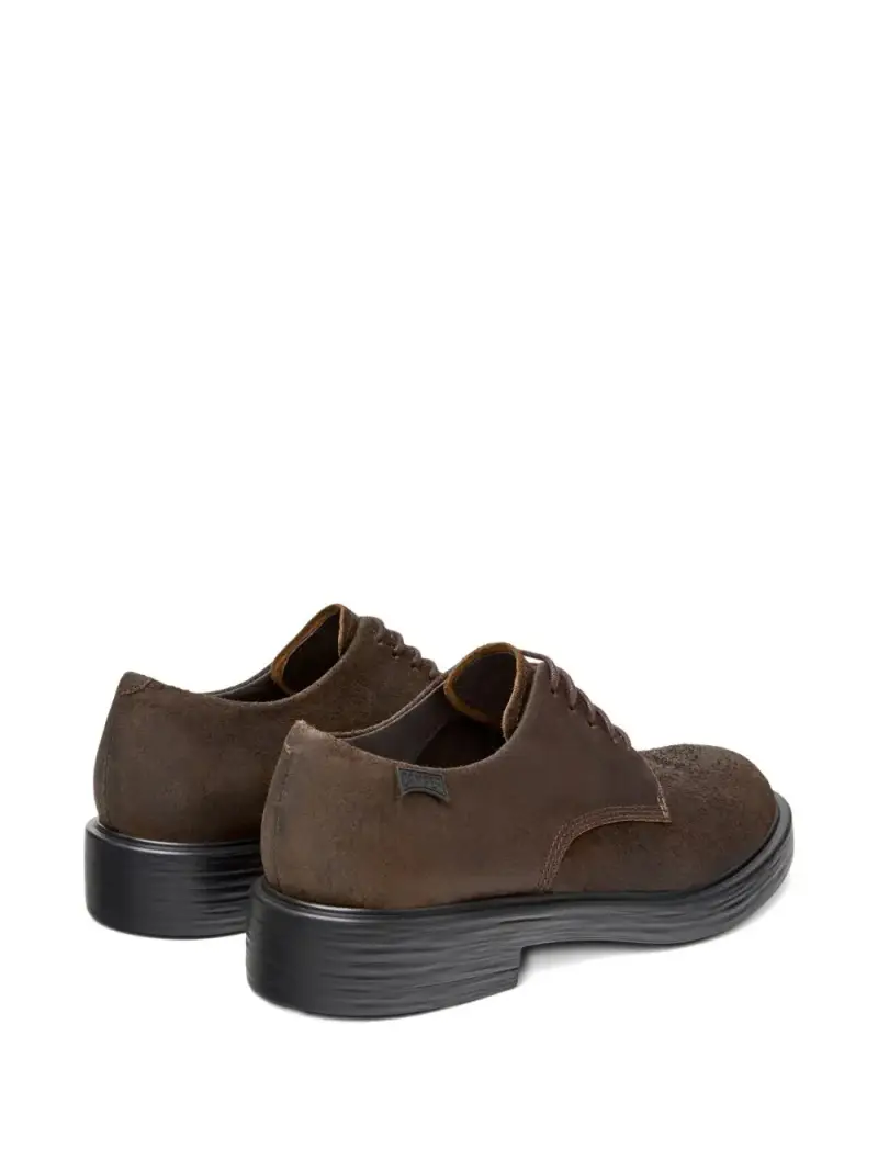 Camper Stringate Marrone in Pelle di Nubuck miniatura 2