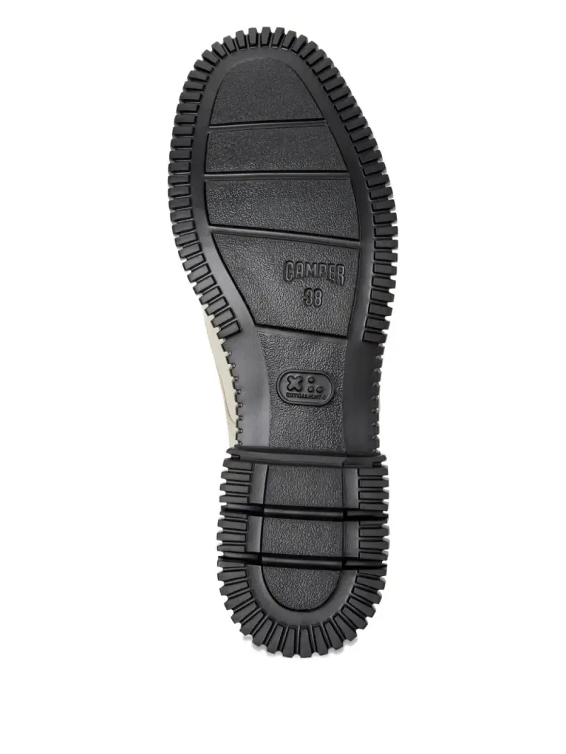 Camper Stringate in pelle di vitello nero miniatura 2