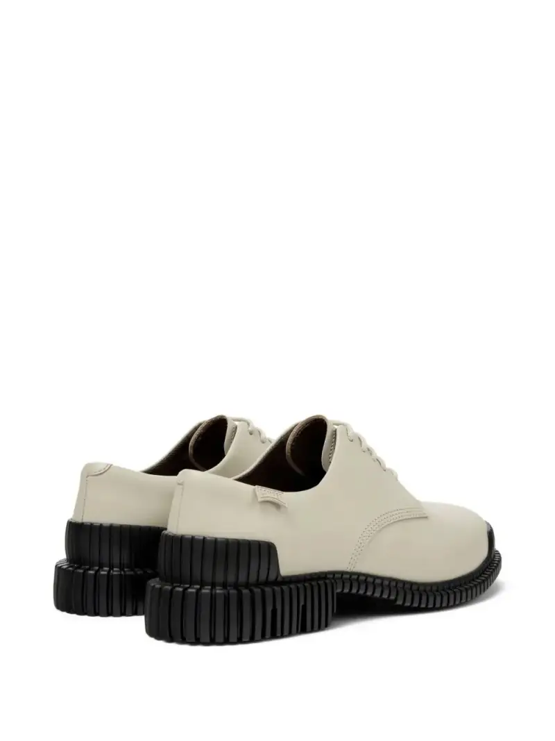 Camper Stringate in pelle di vitello nero miniatura 3