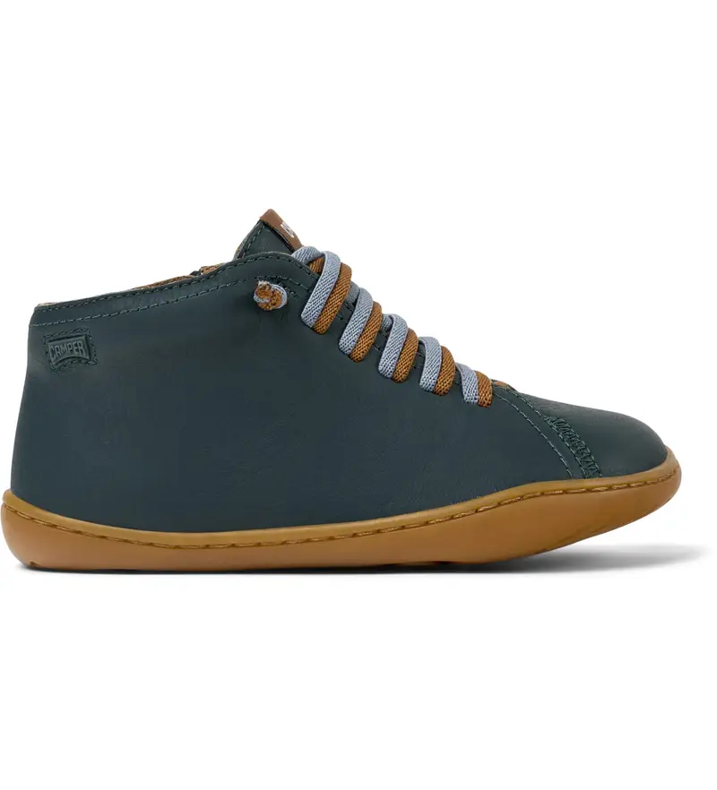 Camper Sneakers Peu basse in pelle verde per bambino