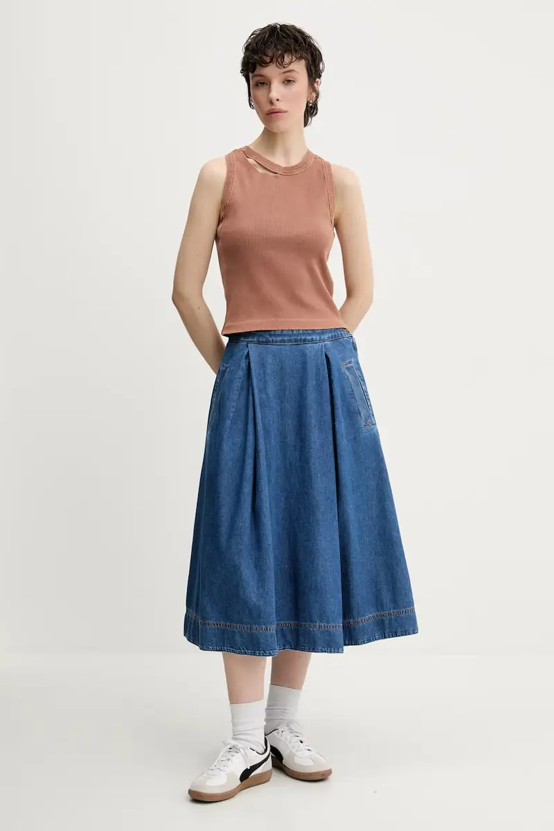 t-shirt in cotone colore arancione AU00030.002 miniatura 3