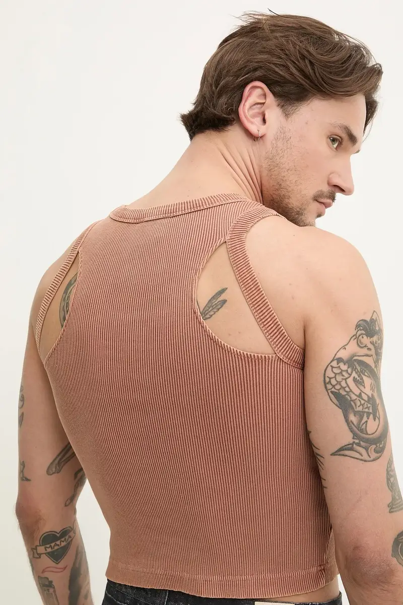 t-shirt in cotone colore arancione AU00030.002 miniatura 4