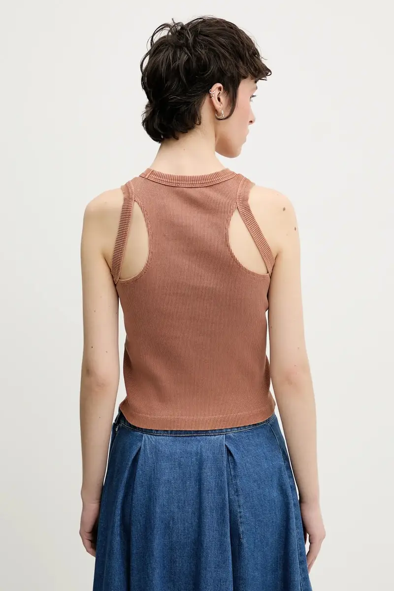 t-shirt in cotone colore arancione AU00030.002 miniatura 5