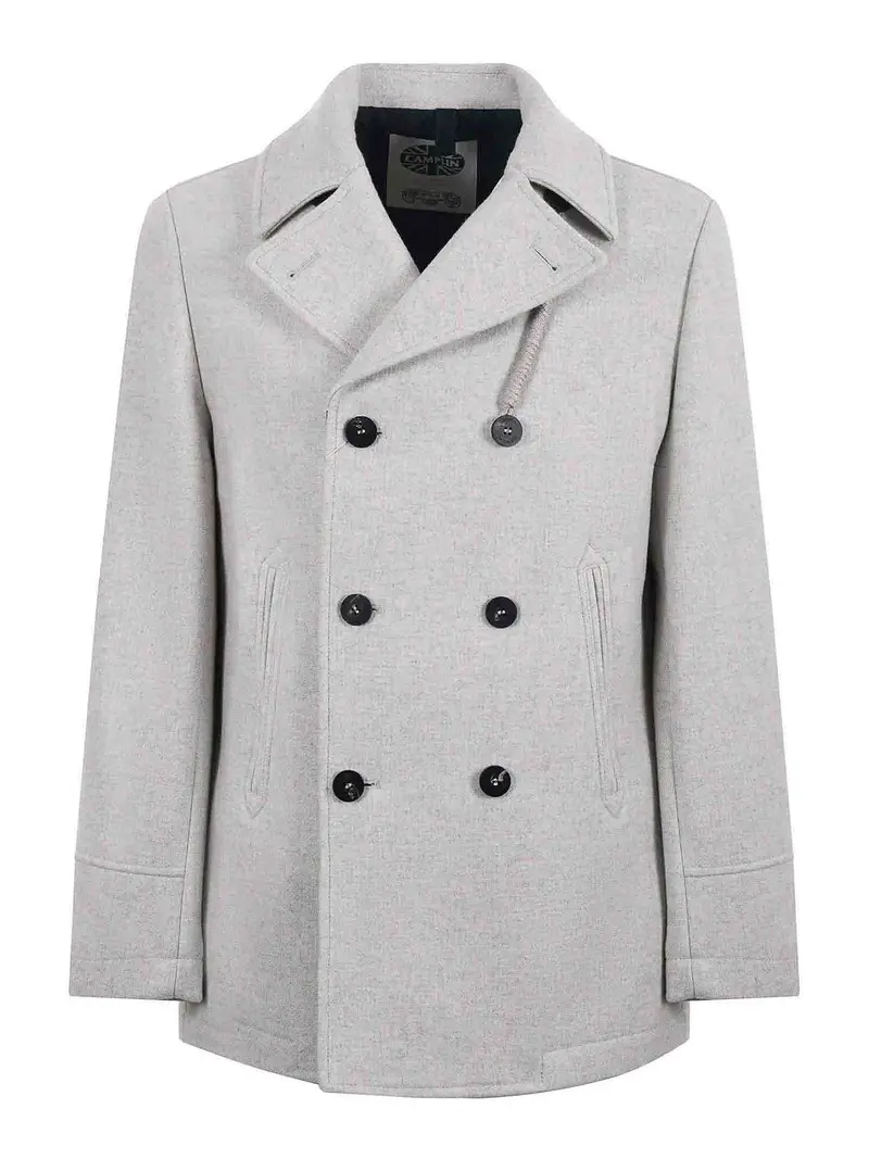 Caban in misto lana Grigio
