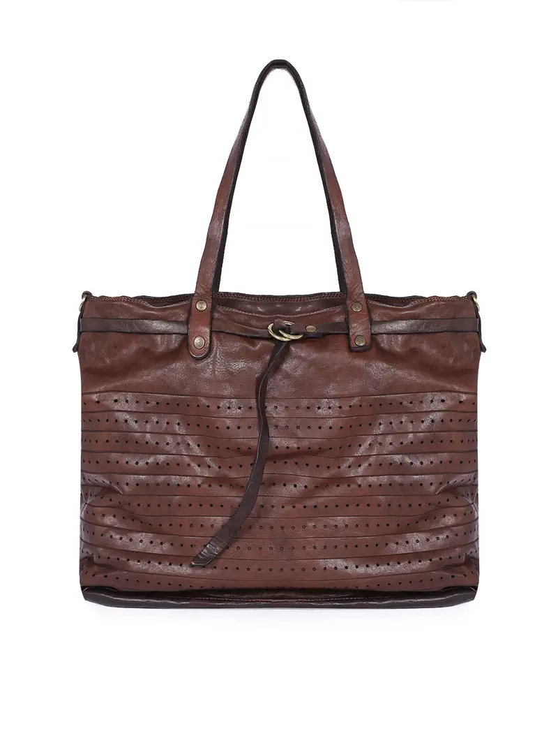 Borsa Shopper Otranto Testa Di Moro Marrone Scuro