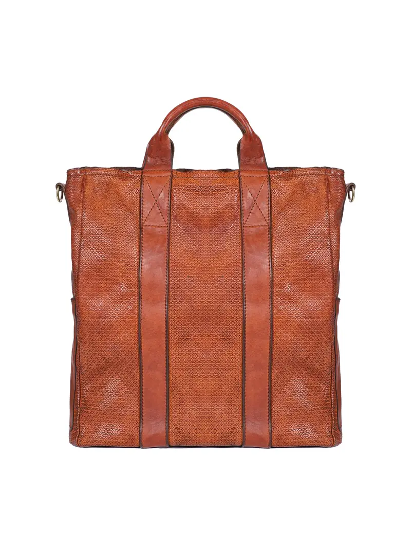 Borsa Tote Esagono Cognac Marrone