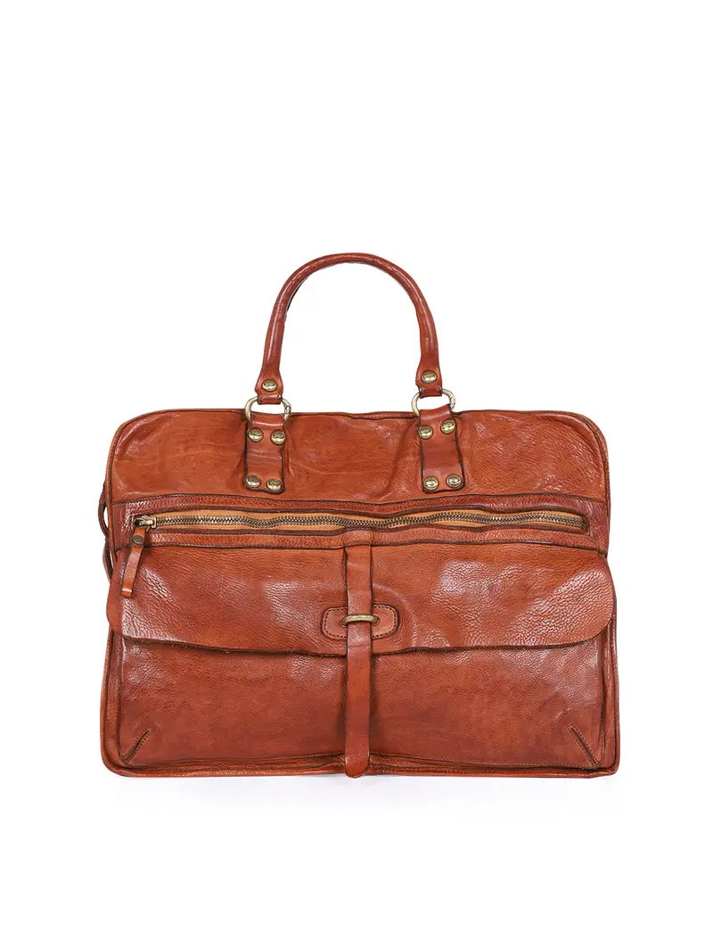Borsone Da Lavoro Vintage Cognac Marrone
