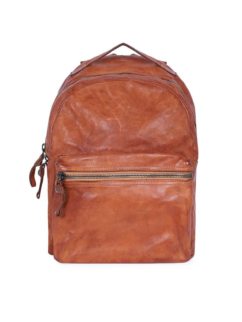 Zaino Classico Pelle Cognac Marrone