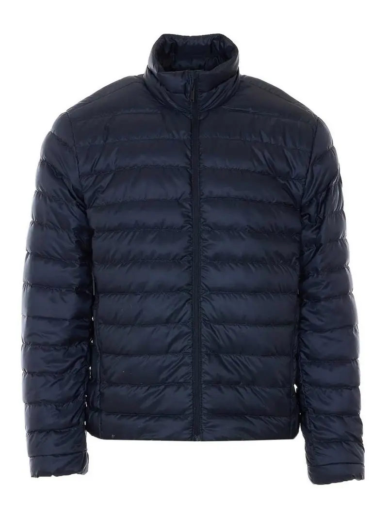 Piumino Stratus Blu Con Chiusura Zip Frontale Nero