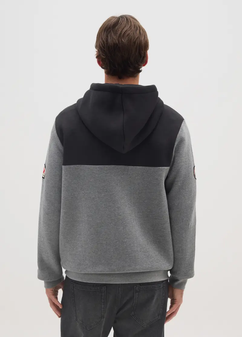 Felpa In Misto Cotone Multicolor Regular Fit, Uomo, Multicolor miniatura 3