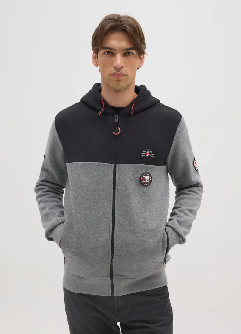 Felpa In Misto Cotone Multicolor Regular Fit, Uomo, Multicolor