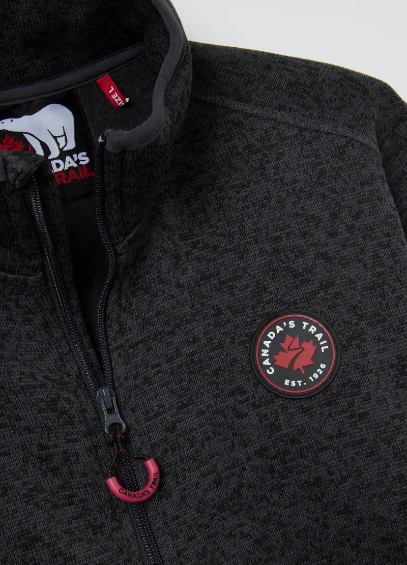 Giacca Grigia Pesante Con Zip E Logo Canada Trail, Uomo, Grigio miniatura 2