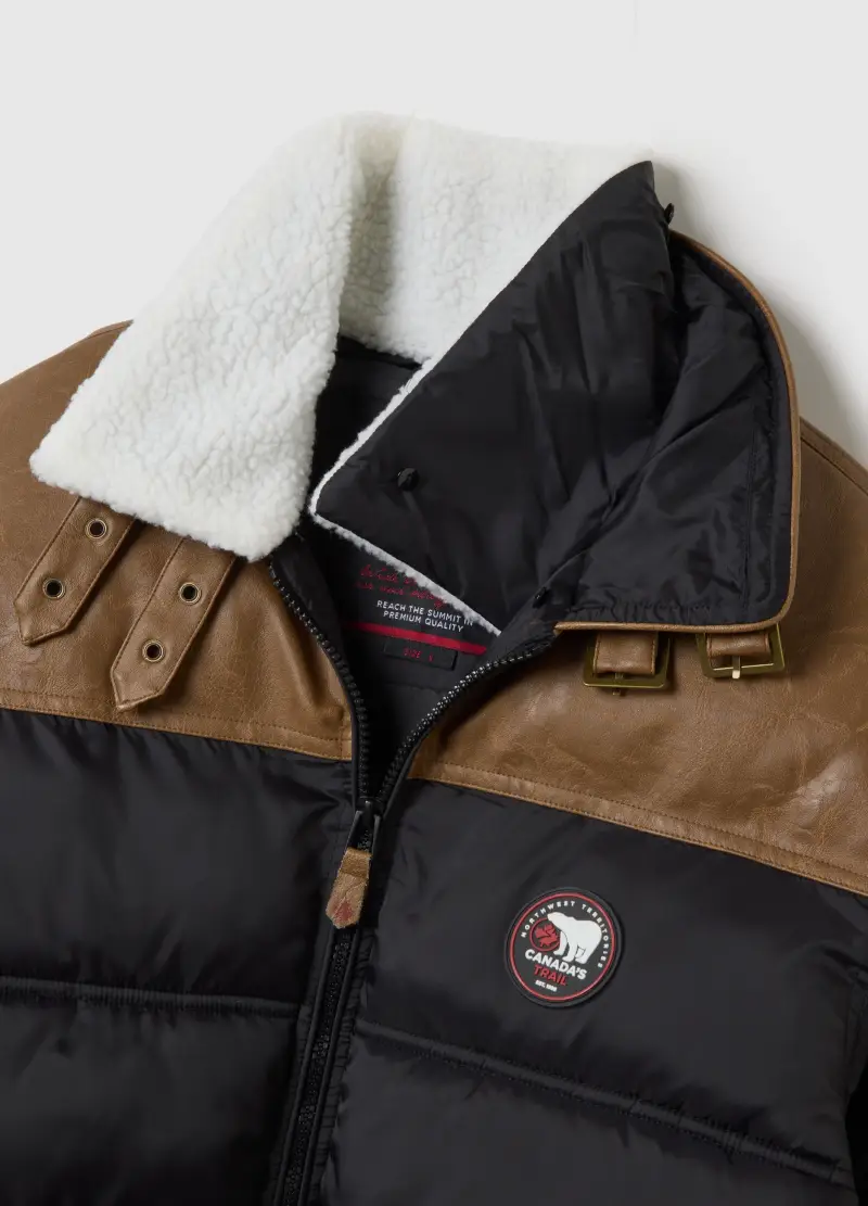 Giacca Imbottita Multicolor Con Zip, Uomo, Multicolor miniatura 2