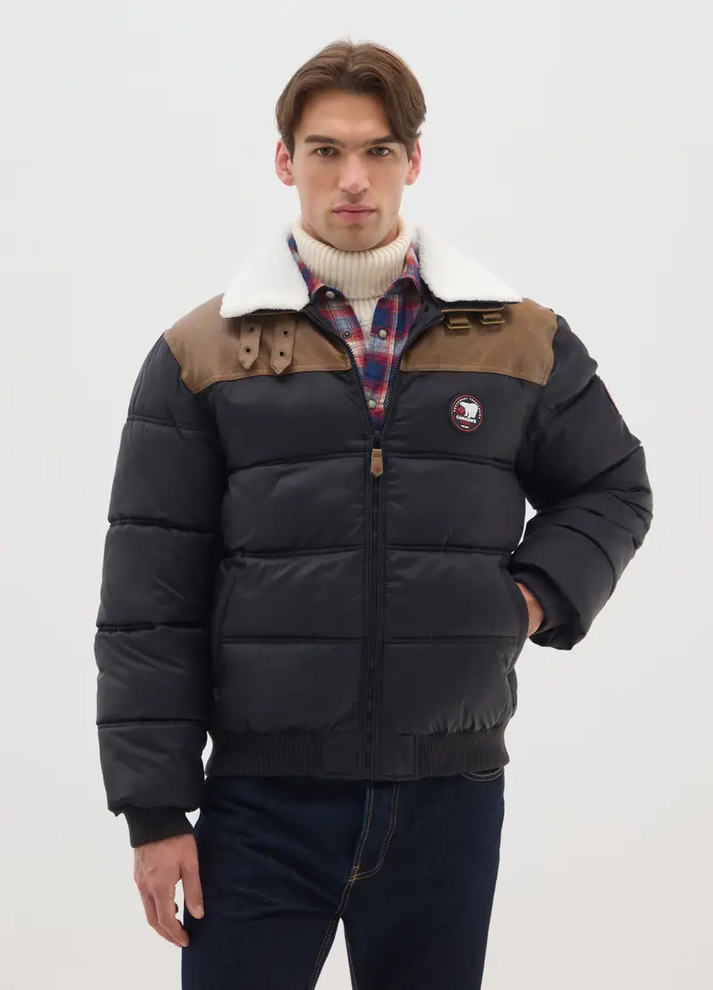 Giacca Imbottita Multicolor Con Zip, Uomo, Multicolor miniatura 2