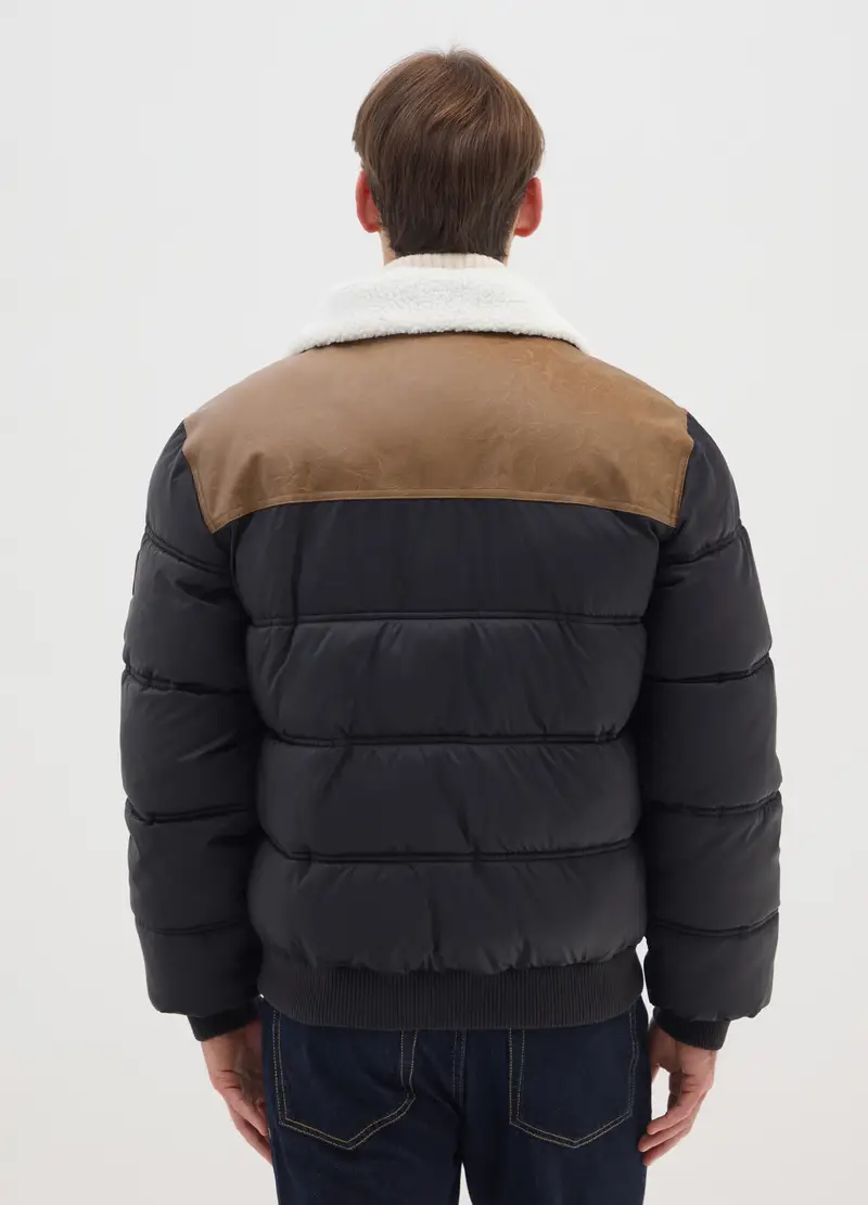 Giacca Imbottita Multicolor Con Zip, Uomo, Multicolor miniatura 3