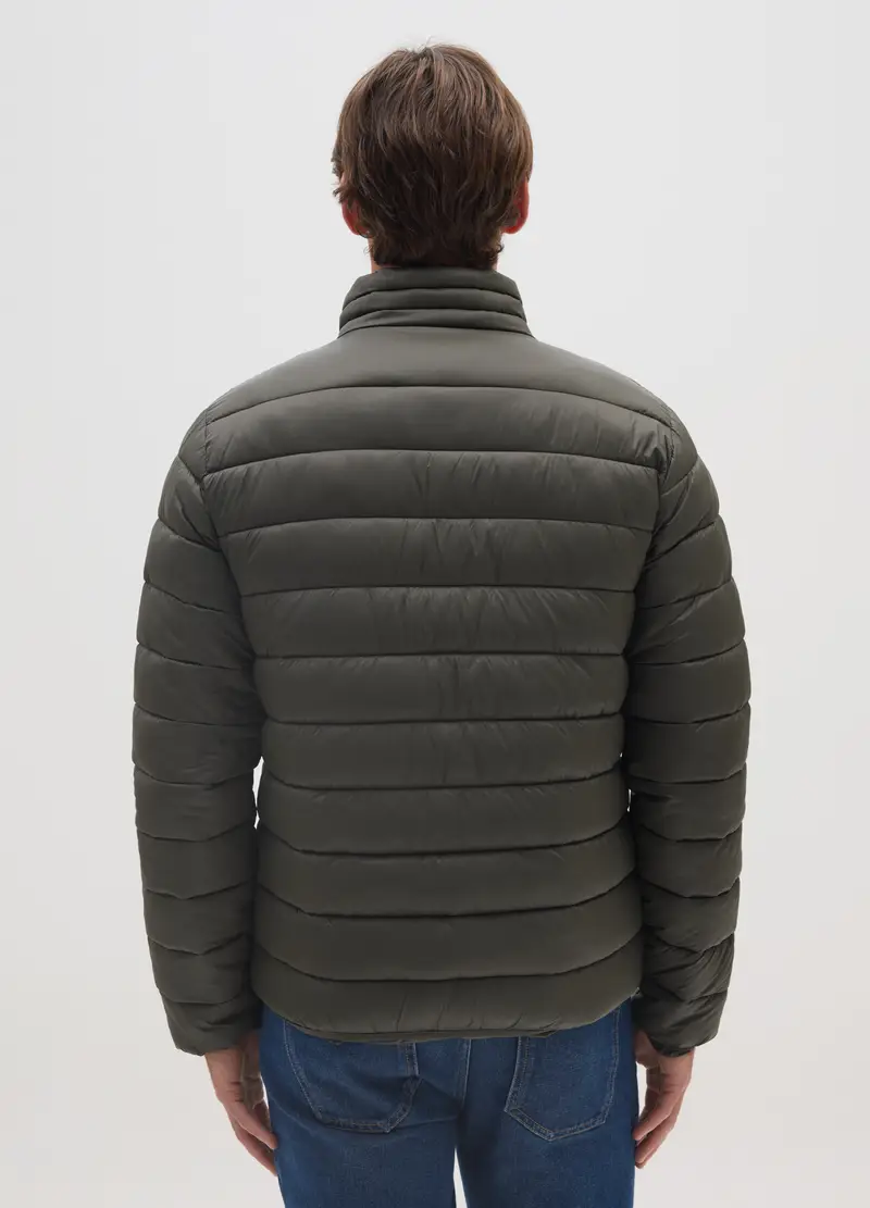 Giacca Imbottita Verde Con Zip, Uomo, Verde miniatura 3