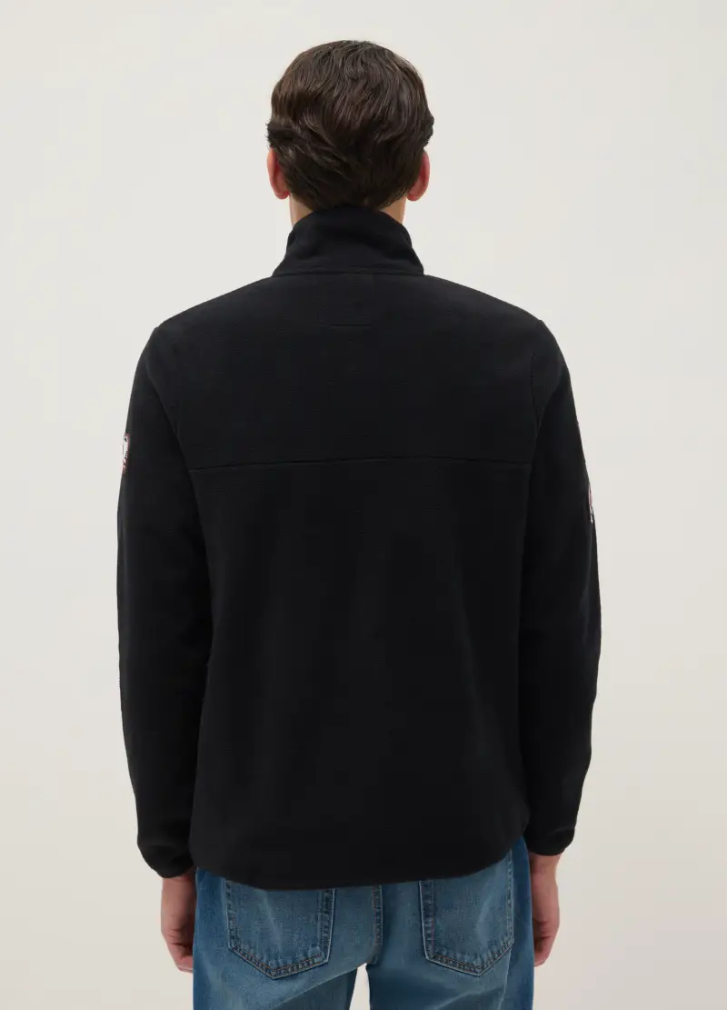 Giacca Pesante Nera Regular Fit Con Full Zip E Collo Alto, Uomo, Nero miniatura 3