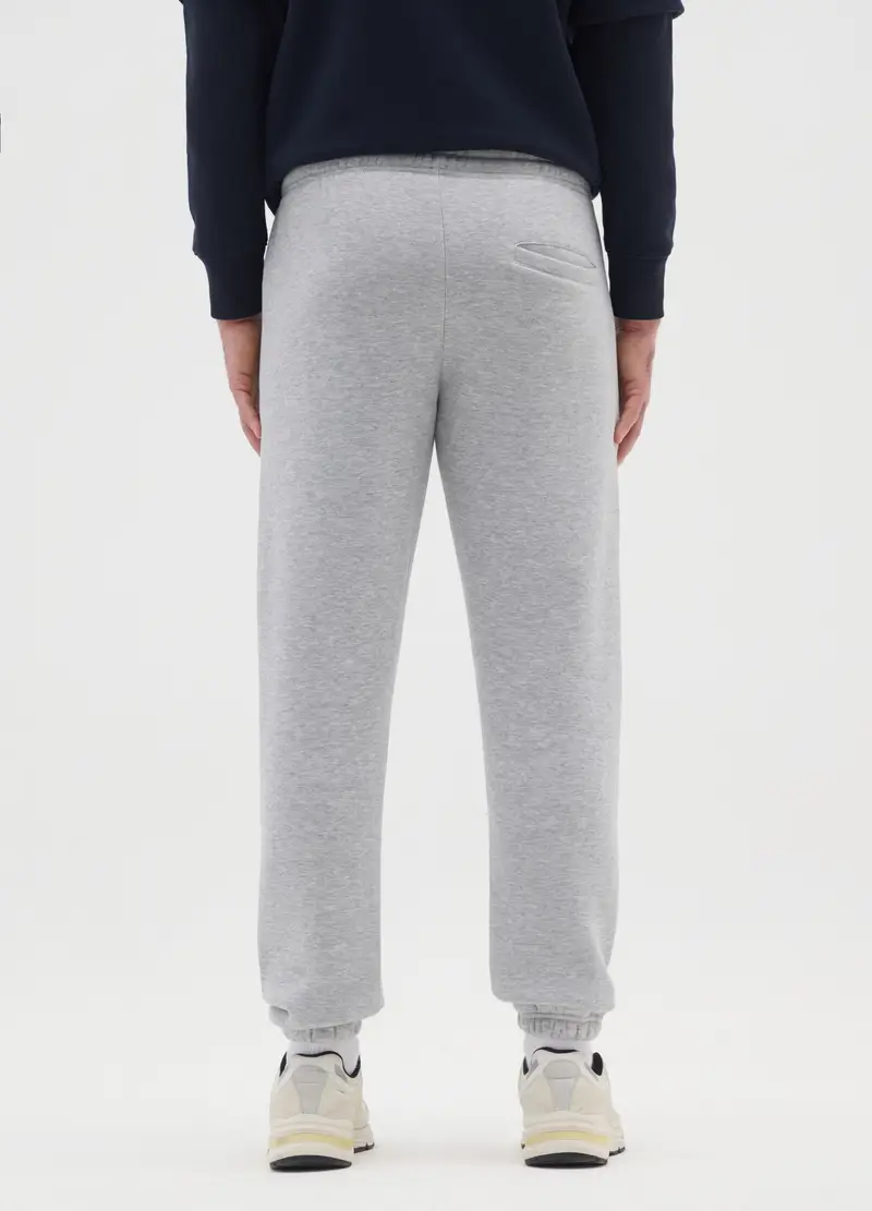 Pantaloni Jogger In Misto Cotone Grigi, Uomo, Grigio miniatura 3