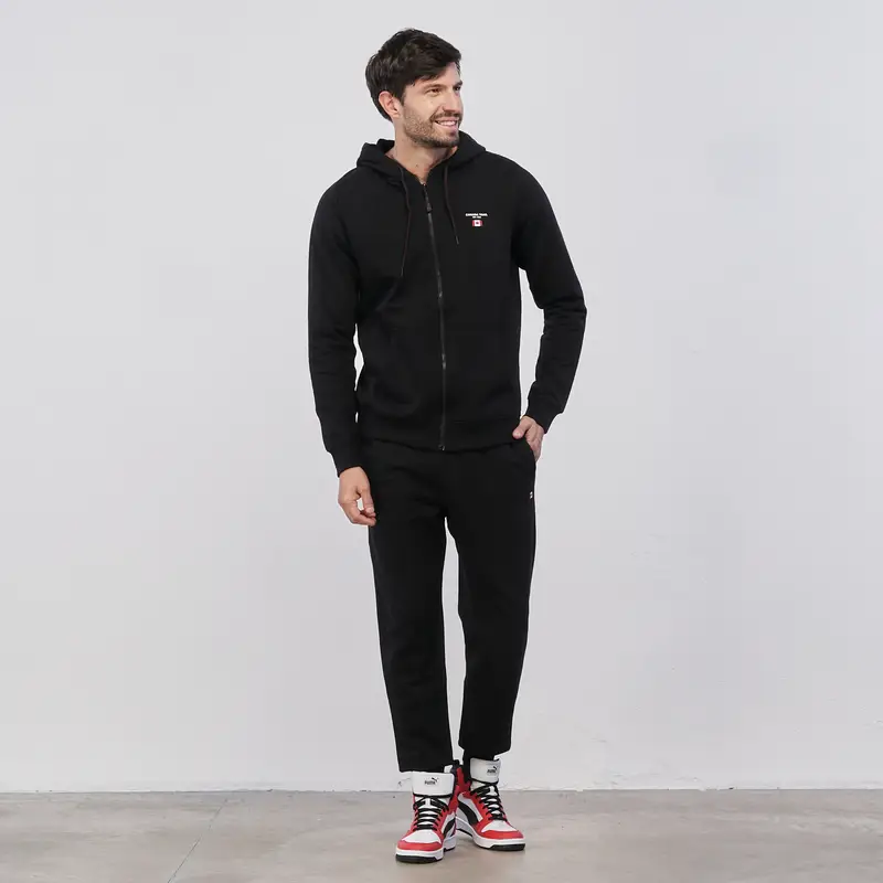 Pantaloni sportivi neri da uomo con logo